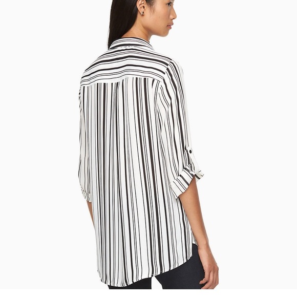 Black and White Striped button down - Picture 2 of 4